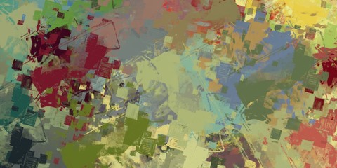Fototapeta premium Canvas painting. Colorful background texture. 2d illustration. Texture backdrop.