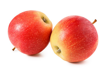 Red apples isolated on white