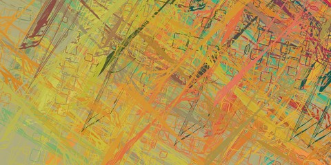 Fototapeta na wymiar Handmade surreal abstract pattern. Modern artistic canvas. 2d illustration. Texture backdrop painting.