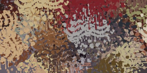 Handmade surreal abstract pattern. Modern artistic canvas. 2d illustration. Texture backdrop painting.