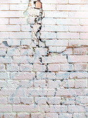 Painted pink brick wall background