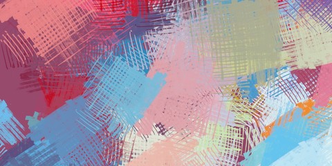 Obraz premium Crazy sketch random pattern. Creative chaos and variety. Modern art drawing painting. 2d illustration. Digital texture wallpaper. Artistic sketch draw backdrop material. 