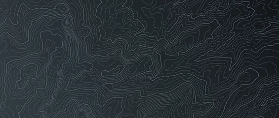 Papier Peint photo Pour lui Carte du relief. Sentiers de contours, grille d& 39 image relief géographique contour topographique cartes texture de cartographie, illustration vectorielle
