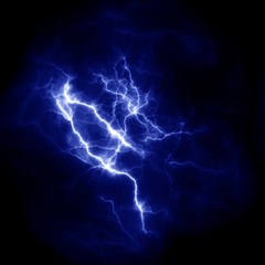 Lightning Thunderbolt template for design. Electric discharge in the sky