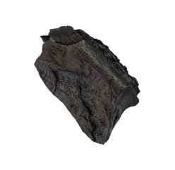 Black coal isolated on a white background.