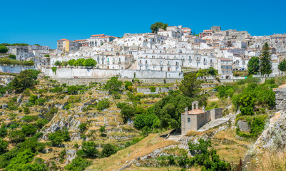 Scenic sight in Monte Sant'Angelo, ancient village in the Province of Foggia, Apulia (Puglia), Italy.