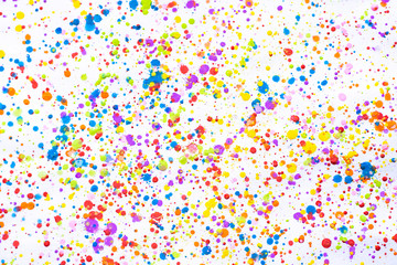 Colorful water color painting splash. Blot, Blurred spot. with texture. Multiple spots and stain water color on white background