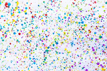 Colorful water color painting splash. Blot, Blurred spot. with texture. Multiple spots and stain water color on white background