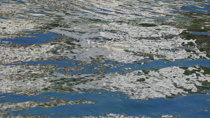 Ocean water textures created by sunlight and movement