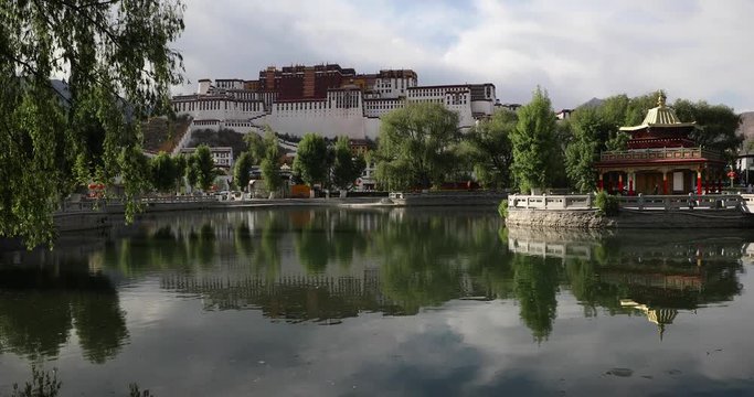 A view of the Potala Palace in Lhasa, Tibet Autonomous Region, China. The palace is a UNESCO World Heritage site and a museum. It is the former residence of the Dalai Lama before he fled to India.