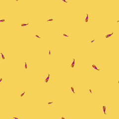 Seamless pattern of houses in doodle style