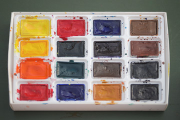 paints and brushes