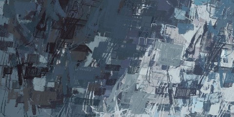 Crazy sketch random pattern. Creative chaos and variety. Modern art drawing painting. 2d illustration. Digital texture wallpaper. Artistic sketch draw backdrop material. 