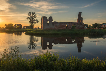 Medieval knight's castle in Biesiekiery, Poland