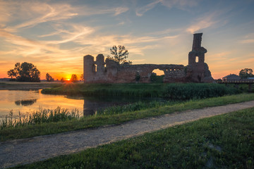 Medieval knight's castle in Biesiekiery, Poland