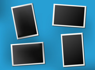 Photo card frame. Photo effect. Template or mockup for design.