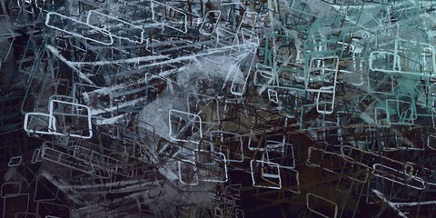 Handmade surreal abstract pattern. Modern artistic canvas. 2d illustration. Texture backdrop painting.