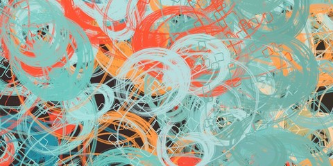 Handmade surreal abstract pattern. Modern artistic canvas. 2d illustration. Texture backdrop painting.