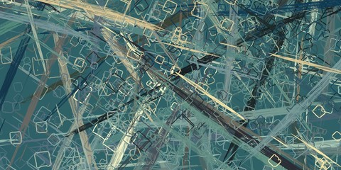 Handmade surreal abstract pattern. Modern artistic canvas. 2d illustration. Texture backdrop painting.