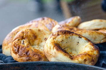 freshly baked Georgian tandoor cakes