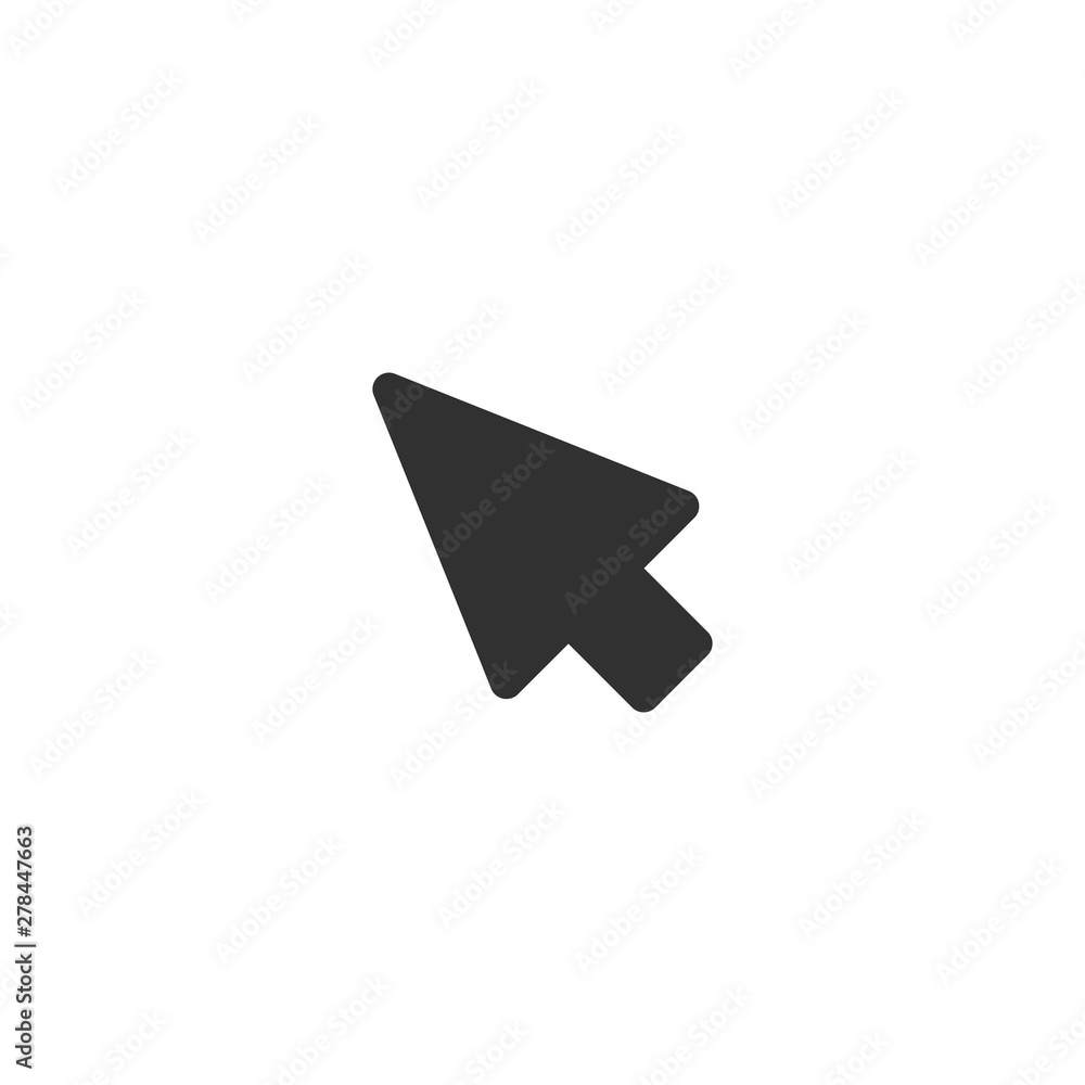 Poster arrow mouse cursor, isolated pointer icon, vector illustration.