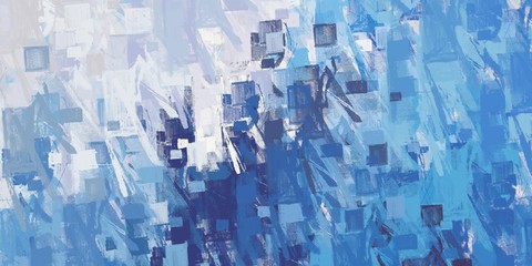 Handmade surreal abstract pattern. Modern artistic canvas. 2d illustration. Texture backdrop painting. © Jakub