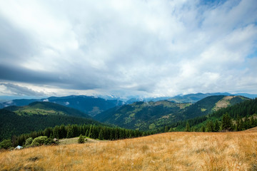 Mountain, beautiful landscape. Ukraine, the Carpathian Mountains. Concept of travel, tourism, holidays, vacation