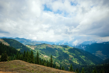 Fototapeta premium Mountain, beautiful landscape. Ukraine, the Carpathian Mountains. Concept of travel, tourism, holidays, vacation
