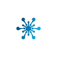 Best technology logo design template.Creative abstract symbol tech company.Vector