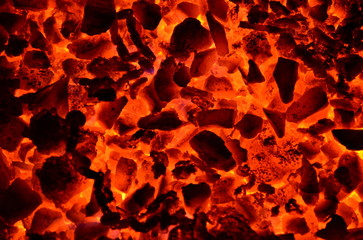 The graphic resource consists of burning coal and red-hot small items.