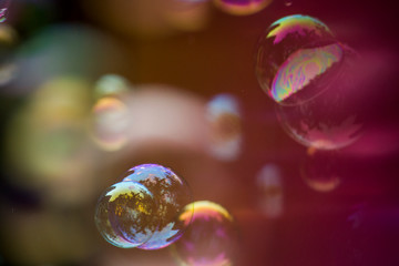 Rainbow bubbles in detail