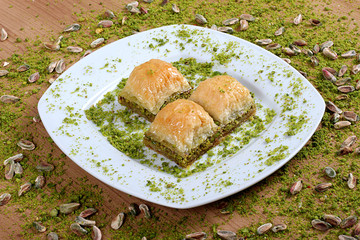 the best turkish baklava Fresh and delicious pistachios together with pistachios