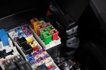Car electric fuses and relays.