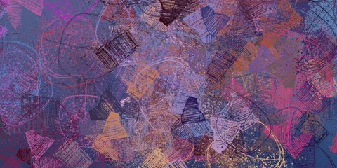 Handmade surreal abstract pattern. Modern artistic canvas. 2d illustration. Texture backdrop painting.