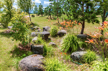 Natural stone in landscape design