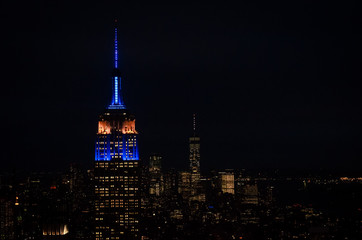 Nightscape of the Empire State Building, Manhattan, New York