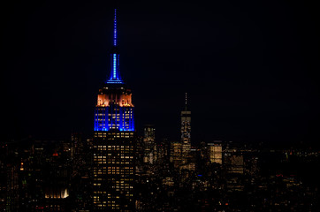 Fototapeta na wymiar Nightscape of the Empire State Building, Manhattan, New York