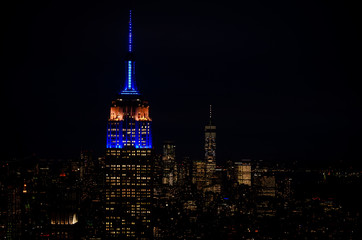 Obraz premium Nightscape of the Empire State Building, Manhattan, New York