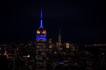 Fototapeta na wymiar Nightscape of the Empire State Building, Manhattan, New York