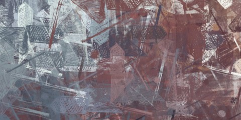 Crazy sketch random pattern. Creative chaos and variety. Modern art drawing painting. 2d illustration. Digital texture wallpaper. Artistic sketch draw backdrop material. 