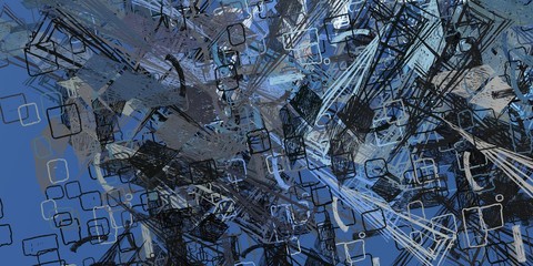 Crazy sketch random pattern. Creative chaos and variety. Modern art drawing painting. 2d illustration. Digital texture wallpaper. Artistic sketch draw backdrop material. 