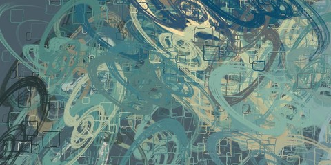 Crazy sketch random pattern. Creative chaos and variety. Modern art drawing painting. 2d illustration. Digital texture wallpaper. Artistic sketch draw backdrop material. 