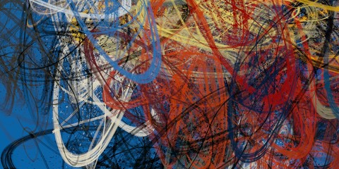 Retro style oil drawing. 2d illustration. Texture backdrop painting.