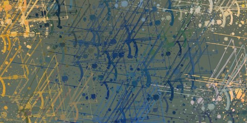 Handmade surreal abstract pattern. Modern artistic canvas. 2d illustration. Texture backdrop painting.