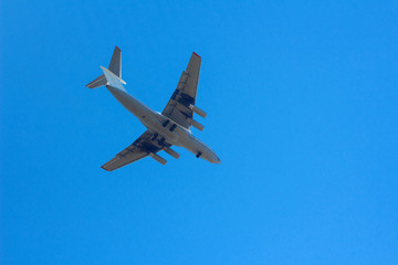 Fototapeta na wymiar Teaching Russian cargo plane IL-76