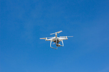 Quadrocopter flying in the sky