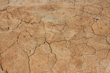 Dry and cracked ground texture