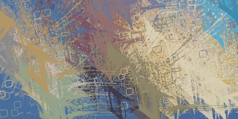 Fototapeta na wymiar Art wallpaper. Digital canvas. 2d illustration. Texture backdrop painting.