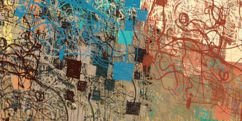 Art wallpaper. Digital canvas. 2d illustration. Texture backdrop painting.