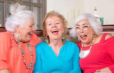 Three Senior Ladies Laughing